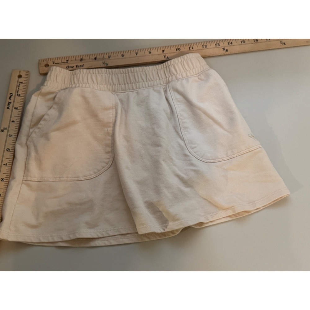 Roxy Girls Medium 8 10 Beige Casual Shorts‎ Elastic Waist Beach Linen